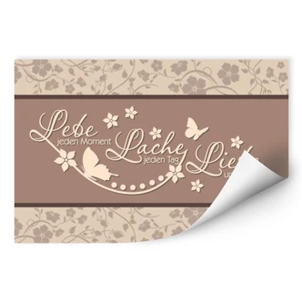 Wallprint - Lebe jeden Moment Macchiato 
