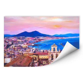 Wall print Bleichner - Naples with Mount Vesuvio 