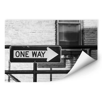 Wallprint Street Sign One way 