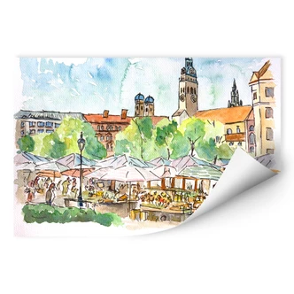 Wallprint Bleichner - München - Viktualienmarkt 