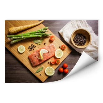 Wallprint Frischer Lachs 