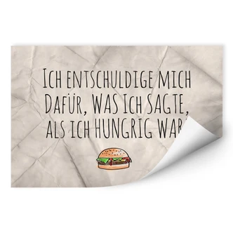 Wallprint Ich entschuldige mich dafür 