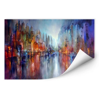 Muurprint Schmucker - Stad aan het Water 