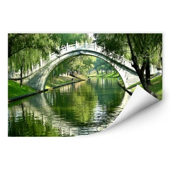 Wallprint - Brücke am Fluss 