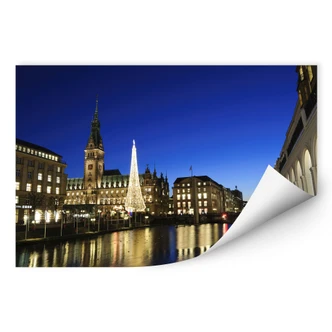 Wallprint - Jungfernstieg bei Nacht 