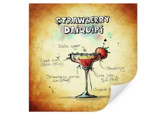 Wallprint Strawberry Daiquiri - quadratisch 