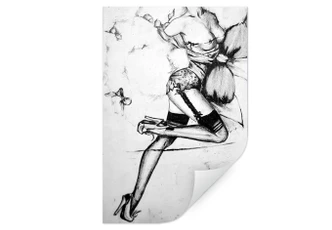 Muurprints - Verleidelijke Pin-up 