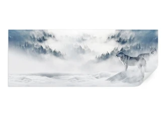 Wallprint - Wölfe im Schnee - Panorama 