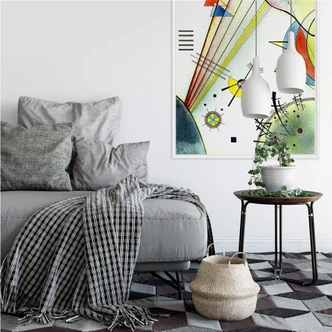 Zelfklevende Poster Kandinsky - Connection 