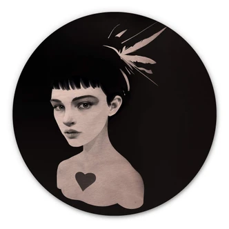 Wandcirkel Alu-Dibond koper effect Ireland - Maybe there is enough… 