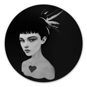 Wandcirkel Alu-Dibond zilver effect Ireland - Maybe there is enough… 