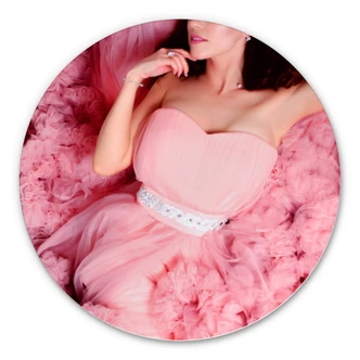 Alu-Dibond Pink Dress - rond Alu-Dibond Pink Dress - rond