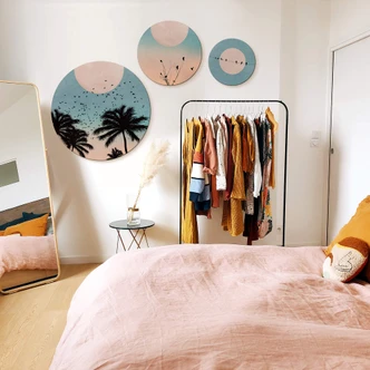 Alu-Dibond rund - Kubistika - Sunset 