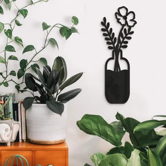 Wanddecoratie Bloemen in een Vaas 