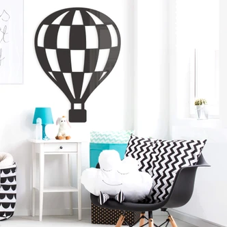 Wanddecoratie Geblokte Luchtballon 