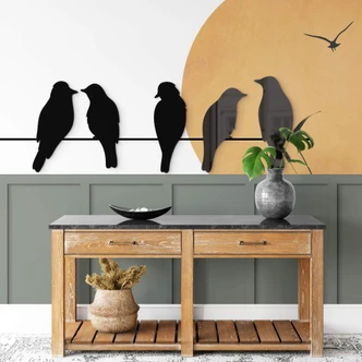 Decoro in acrilico - Uccelli (5-pz) 