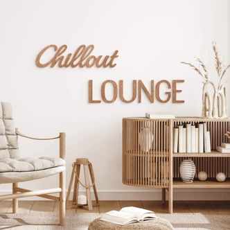 Houten Wanddecoratie Mahoniefineer Chillout Lounge 