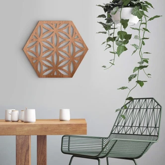 Decoro in legno - Flower of Life 
