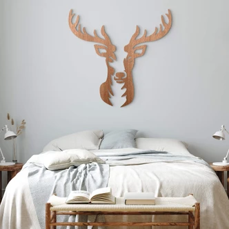 Väggdekorationer i trä mahogny - Hjorthuvud Väggdekorationer i trä mahogny - Hjorthuvud