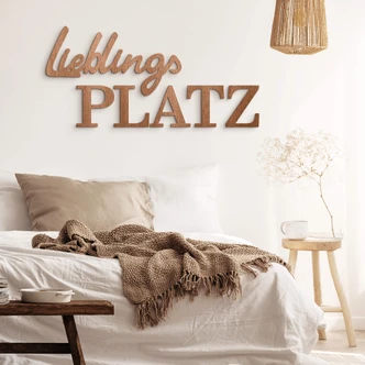 Holzdeko Mahagoni - Lieblingsplatz 
