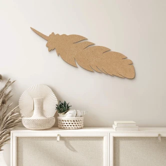 MDF Decoratie Naturel - Veren 