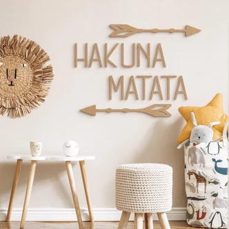 MDF Decoratie Hakuna Matata met Pijlen 