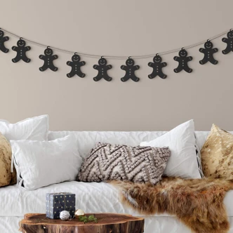 MDF Decoratie Kerst Gingerbread Mannetjes (10-delig) 