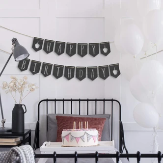 Decoro MDF + corda - Happy Birthday Decoro MDF + corda - Happy Birthday