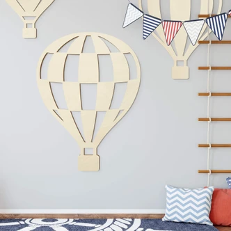Decoro in legno - Mongolfiera 