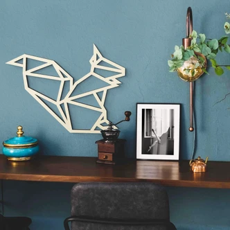 Hout – Origami Eekhoorn – populierenhout 