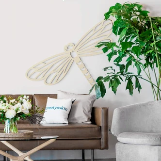 Hout – Origami Libelle – populierenhout 