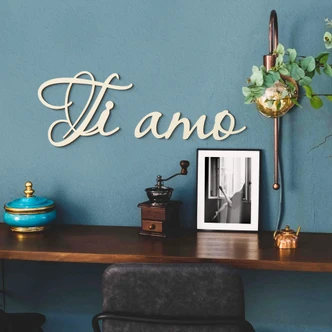 Houten Decoratie Populier – Ti Amo Houten Decoratie Populier – Ti Amo