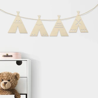 Decorazione in legno + corda - Tende 