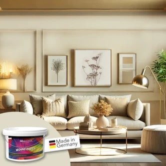 Vægmaling til interiør mat WALLCOVER Farver Beige 