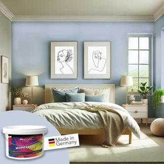 Vægmaling til interiør mat WALLCOVER Farver Blå 