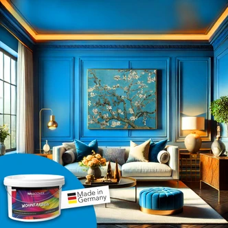 Vægmaling til interiør mat WALLCOVER Farver Blå 