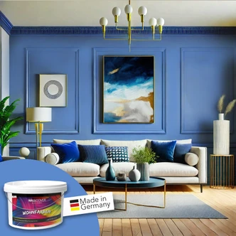 Vægmaling til interiør mat WALLCOVER Farver Blå 