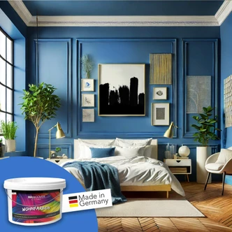 Vægmaling til interiør mat WALLCOVER Farver Blå 