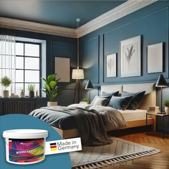 Vægmaling til interiør mat WALLCOVER Farver Blå 