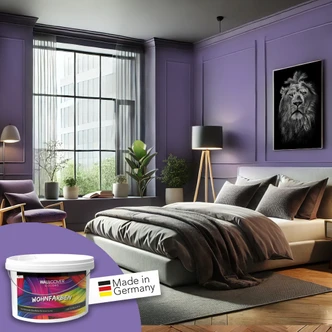 Vægmaling til interiør mat WALLCOVER Farver Lilla 