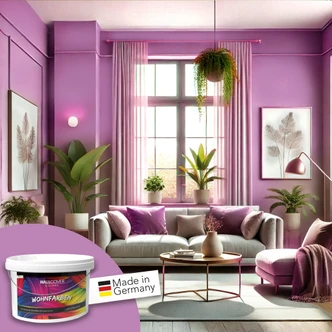 Vægmaling til interiør mat WALLCOVER Farver Lilla 
