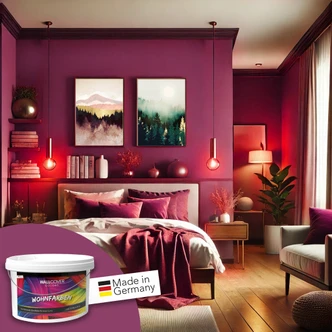 Vægmaling til interiør mat WALLCOVER Farver Lilla 