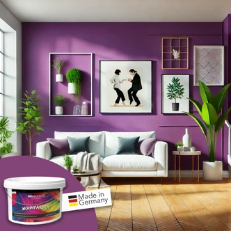 Vægmaling til interiør mat WALLCOVER Farver Lilla 
