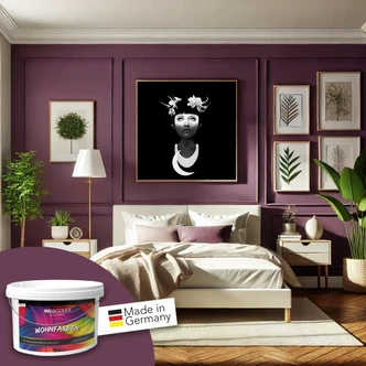 Vægmaling til interiør mat WALLCOVER Farver Lilla 