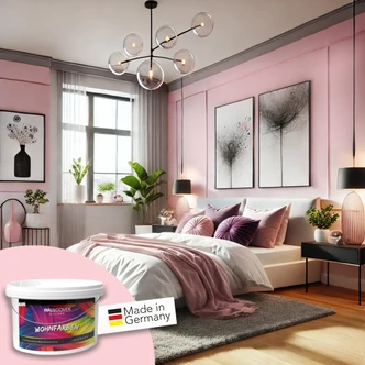 Rosa Wandfarbe matt | Innenfarbe in Top-Qualität | beruhigende und einladende Atmosphäre 