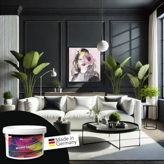 Vægmaling til indvendig mat WALLCOVER Farver Sort 