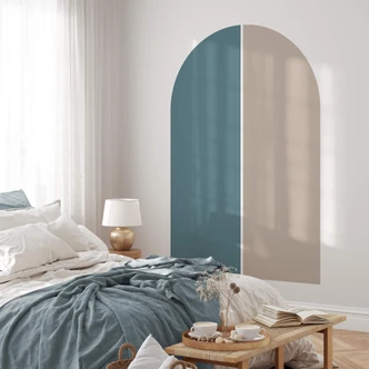 Muursticker Arches set van 2 - Petrol en Taupe Muursticker Arches set van 2 - Petrol en Taupe