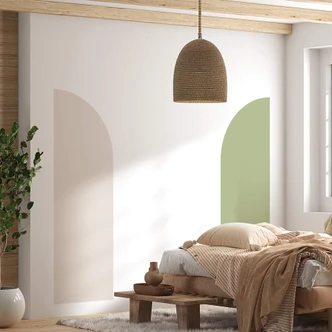 Muursticker Arches set van 2 - beige en pistache beige Muursticker Arches set van 2 - beige en pistache beige