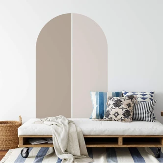 Muursticker Arches set van 2 - taupe en beige Muursticker Arches set van 2 - taupe en beige