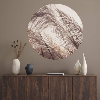 Wandtattoo Gräser in Pastell - Rund 